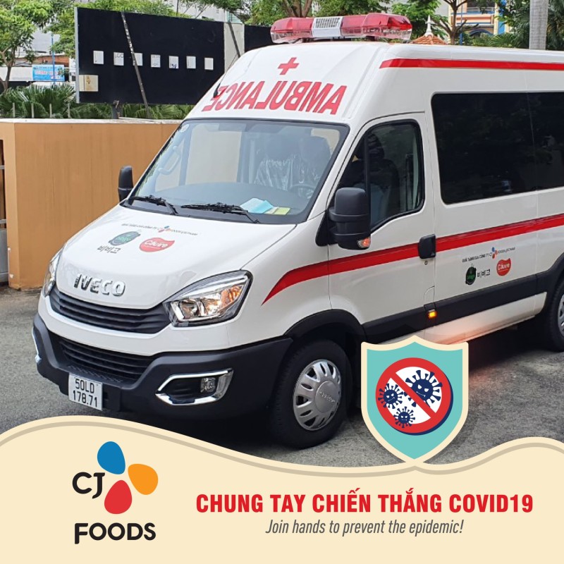 CJ FOODS VIỆT NAM BÀN GIAO XE CỨU THƯƠNG CHO UBND QUẬN TÂN PHÚ