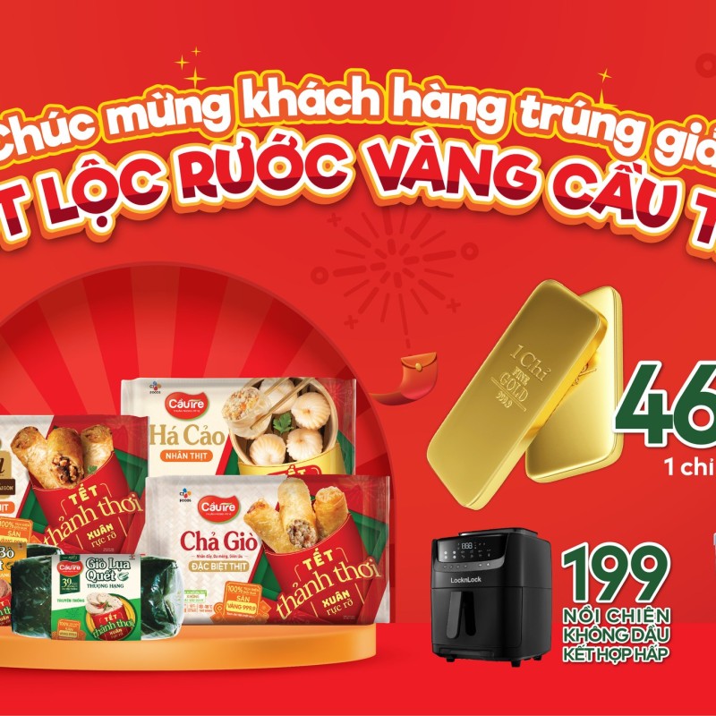 THÔNG BÁO KẾT QUẢ GIẢI THƯỞNG CHƯƠNG TRÌNH KHUYẾN MẠI “RÚT LỘC RƯỚC VÀNG CẦU TRE”